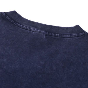 Camisetas Vintage con Cuello en V de Diseño Personalizado al por Mayor, Teñidas con Cera, Efecto Desgastado, para Parejas, 100% Algodón, Manga Corta, para Enamorados - Product Image 5