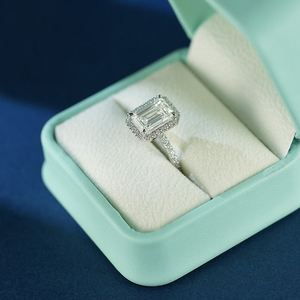 Bague en argent 925 avec diamant de laboratoire 14 carats, rapport IGI personnalisé, VVS VS CVD émeraude 1ct 2 carats 3 carats 4 carats - Product Image 4