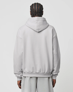 Sweat à capuche oversize en molleton de coton épais pour homme, avec poche kangourou et épaules tombantes, design personnalisé - Style streetwear décontracté - Product Image 3