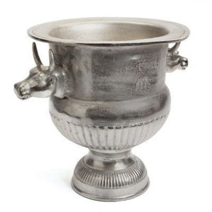 Seau à glace en aluminium martelé style vintage avec poignées sphériques, finition dorée, élégant refroidisseur à vin en métal – Vente en gros - Product Image 2