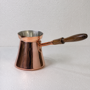 Handmade Pure Copper Turkish <b>Coffee</b> Pot Cezve Ibrik Wooden Handle Arabic Greek <b>Coffee</b> Maker Espresso Milk Warmer Butter Pot - Product Image 2
