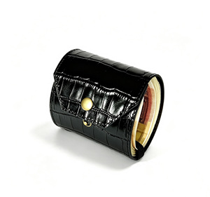 Portefeuille long fin en cuir embossé Castello Croco avec logo personnalisé, pince à billets magnétique, portefeuille de luxe pour homme, logo personnalisé - Product Image 4