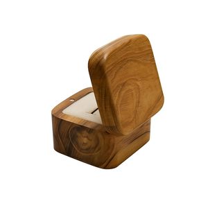 Teak Wood <b>Ring</b> <b>Box</b> Handcrafted Natural Wooden <b>Box</b> for <b>Rings</b> Compact Elegant & Ideal for <b>Proposals</b> Gifting - Product Image 2