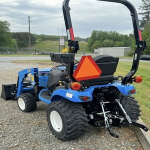 Tracteur agricole miniature LS MT125 à roues 4x4 pas cher à vendre avec godet à attache rapide et grappin - Product Image 3