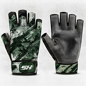 Meilleurs gants de fitness pour hommes, impression par sublimation, demi-doigts, prix de gros abordable, service OEM - Product Image 1