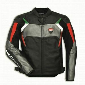 Chaqueta de Motociclismo Ducati de Cuero, Impermeable, Estampada, Estilo Ducati, Chaqueta de Motociclista Personalizada, Fabricante de Equipamiento de Carreras - Product Image 1