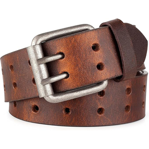 Cinturón de Cuero Genuino Reversible Marrón Cognac de 3.5cm de Ancho con Hebilla de Pasador, Ajuste Personalizado, Casual, Formal, de Acero, Impermeable y Ecológico - Product Image 2
