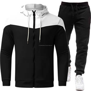 ชุดเสื้อสเวตเชิ้ตผ้าฝ้ายลำลองสำหรับผู้ชาย เสื้อฮู้ดสามสีคุณภาพสูง ชุดวอร์มกีฬาฤดูหนาวปี 2026 ชุดออกกำลังกาย - Product Image 2