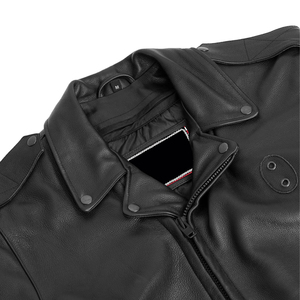 High Quality Customizable Winter Men's Vintage Motorcycle Jackets Turn Down Collar Genuine Leather Riding Biker <b>Coat</b> - Product Image 4