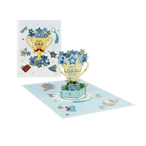 Carte de vœux 3D pop-up faite à la main pour la fête des pères, vente en gros, directement de l'usine - Product Image 3