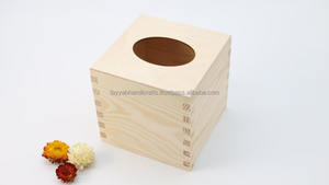 Porte-serviettes en bois Boîte à mouchoirs carrée Cuisine Distributeur de serviettes en métal en bois pour bar - Product Image 5