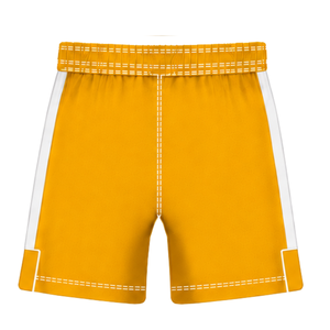 Golden <b>Yellow</b> White Rugby <b>Shorts</b> Elastic Waist Drawstring Athletic Performance Training Match Team Sportswear Lightweight Rugby - Product Image 2