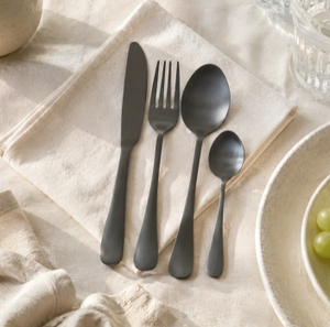 Ensemble de couverts de luxe en acier inoxydable noir poli miroir, écologique, élégant, pour la restauration et la cuisine, vente en gros - Product Image 2