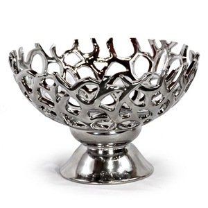 Bol à fruits en aluminium chromé, design classique, écologique, de bonne qualité, pour les mariages, les hôtels, l'utilisation en cuisine - Product Image 1