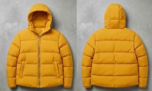 Veste matelassée à capuche bleu marine HAMILO SPORTS, unisexe, pour adulte, manteau d'hiver, design matelassé, vue avant et arrière - Product Image 2