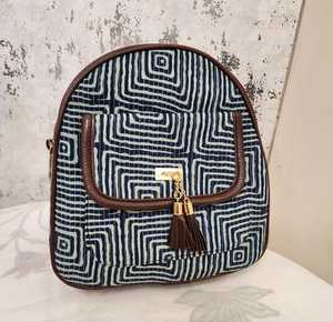 Striped Unisex School <b>Backpack</b> Waterproof Nylon Polyester Lining Zipper Hard Handle Casual Travel Daypack - Product Image 2