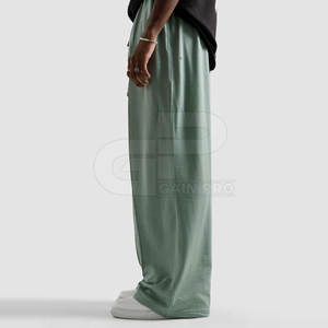 Pantalon ample à jambes larges pour hommes, coupe ajustée, style streetwear moderne, coupe ample, confortable, pour un usage quotidien - Product Image 5