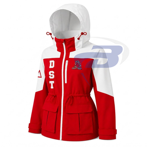 Delta |   Sigma |   Chaqueta Impermeable con Capucha para Mujer Theta Sorority, Cortavientos de Soft Shell, Chaqueta de Lluvia, Artículos Griegos - Product Image 2