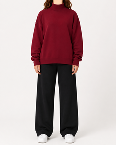 Sudadera de Cuello Alto para Mujer, Marca Hellas Fashion, Mezcla de Algodón Premium, Corte Holgado, Cómoda, Resistente al Viento, Secado Rápido, Transpirable - Product Image 1