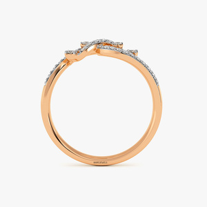 Lab Grown Diamond Criss <b>Cross</b> Infinity <b>Ring</b> for Women 10K 14K 18K Rose Gold 925 & 935 Luxury Wedding Band Fine Jewelry For Gift - Product Image 5