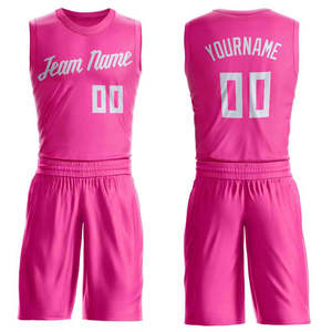 Camiseta de Baloncesto Rosa Personalizada Unisex para Adultos, Impresión por Sublimación, Poliéster Transpirable, Servicio OEM - Product Image 1