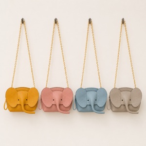 Mini sac à bandoulière en forme d'éléphant, sac à bandoulière mignon en cuir PU imperméable avec chaîne, sac à main à la mode pour filles et femmes, cadeau - Product Image 5