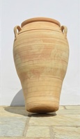 Vase en céramique émaillée de luxe, écologique et fait main, à double anse côtelée, design classique style cottage, pour plantes d'intérieur, jardin et décoration intérieure