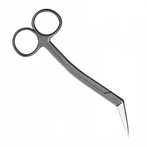 Ciseaux Locklin dentaires à manche courbé en acier inoxydable allemand, instrument chirurgical orthodontique pour la coupe des gencives, outil médical - Product Image 4