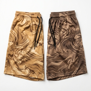 Shorts en maille à motif graphique topographique Cosmic Galaxy Nebula personnalisé pour hommes, shorts d'entraînement de basket-ball par sublimation - Product Image 6