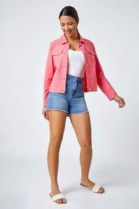 Vestes décontractées pour femmes, coupe ajustée, col rabattu, en jean, personnalisables, vente en gros - Product Image 2