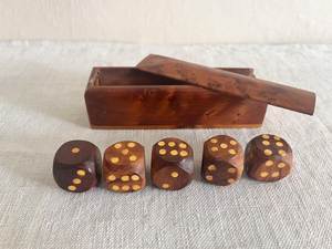 High Quality Wooden <b>Dice</b> And Dominoes Traditional Board Game Set With Storage Box For Children And Adults - Product Image 1
