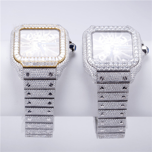 นาฬิกาเพชรแฟชั่นระบบอัตโนมัติสุดหรูทำด้วยมือหน้าปัดเพชรโมอิสขนาด10เมตรทำด้วยมือ - Product Image 5