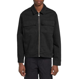 Veste décontractée pour homme, haute qualité, logo brodé personnalisé, manches longues, en sergé de coton, idéale pour les équipes professionnelles - Product Image 1