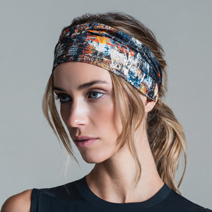 Ponytail Non-slip Jersey Knit Workout <b>Headband</b> Printed <b>Headband</b> Pony Scrunchy Function Animal Print Stretch <b>Headband</b> Ponytail - Product Image 1