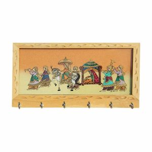 Traditional Handcrafted Wooden Wall <b>Hanger</b> With Beautiful Painting Work <b>Key</b> Hanging For Home/ Office Wall Decor Wall <b>Hangers</b> - Product Image 2