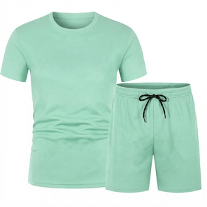 Ensemble 2 pièces short et t-shirt de sport pour homme – Nouveau survêtement de course et de fitness ajusté pour homme - Product Image 1