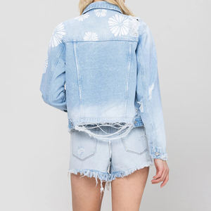 Conjuntos de Shorts de Mezclilla para Mujer con Logotipo Personalizado Hechos en Fábrica, Nueva Llegada, Precio Económico, Conjuntos Dobles de Mezclilla con Logotipo Personalizado para Damas - Product Image 3