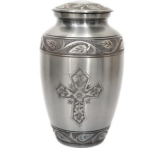 Urne funéraire en aluminium personnalisable de style américain, couleur blanc nacré, la plus vendue, pour adultes, pour cendres, urne commémorative pour restes humains, 10 pouces - Product Image 4