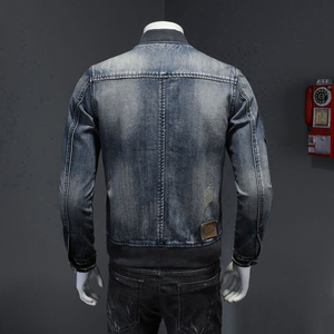 Casual Streetwear Blue <b>Denim</b> <b>Jacket</b> for Men Unique Style and Fashion Trending Pilot <b>Jacket</b> Casual Outwear Motorcycle Jeans Coats - Product Image 2