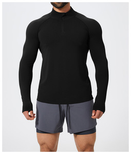 Camiseta Deportiva de Manga Larga para Hombre, Venta al por Mayor, Camisetas de Compresión para Entrenamiento, Correr y Gimnasio - Product Image 3