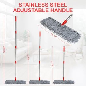 Vente en gros de balais à poussière en coton robustes |   Serpillère de nettoyage de sols industriels et commerciaux à long manche en aluminium, auto-essoreuse, réutilisable - Product Image 2