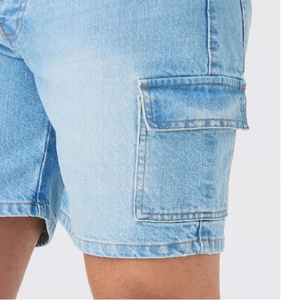 Men's Mid Waist Straight Fit Casual Denim Shorts Polyester/Cotton Blend Waterproof & Eco-Friendly Distressed Wash Summer Ready - Product Image 3