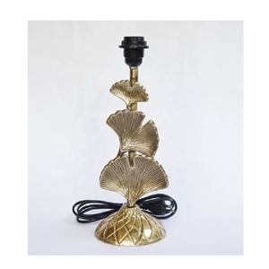 Base de lampe de table en aluminium en forme de feuille de Ginkgo sans abat-jour, lampe de chevet décorative, lampe de couloir, décoration de salon, prix de gros - Product Image 2