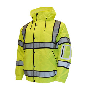 Reflective High Visibility ANSI Class 3 <b>Waterproof</b> Pullover Hoodie with Customized Logo for Sports Training Outdoor Use - Product Image 1