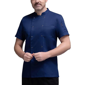 Kitchen <b>Uniforms</b> Breathable Short Sleeve Chef Jacket for <b>Restaurant</b> Staff Double Breasted Premium Chef Jacket for Professional - Product Image 1