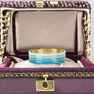 New Fashion Bangles Glass with Metal Bangle <b>Set</b> Fashion <b>Jewelry</b> & Accessories Handmade Direct Factory Sale - Product Image 1