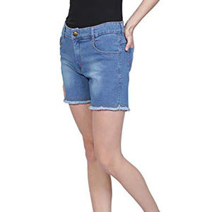 Shorts en jean pour femmes très demandés, en coton écologique, parfaits pour l'été, prix direct usine, vente en gros - Product Image 4