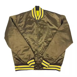 Customizable Satin Baseball Varsity Jacket with Embroidered Patches Men's Long Sleeve College Jacket for Winter - Product Image 6