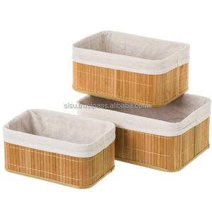 Grands boîtes de rangement en bambou écologique, panier de rangement tissé à la main/panier de rangement en bambou du Vietnam, livraison gratuite - Product Image 5