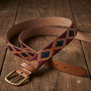 Ceinture Polo en Cuir Véritable Faite à la Main pour Hommes – Fil Ciré Durable, Style Décontracté pour Jeans, Design Équestre Élégant, Qualité Supérieure - Product Image 2